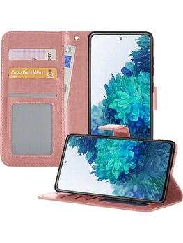 Samsung Galaxy S20 FE Hoesje Book Case Kunstleer Cover Hoes - Rose goud