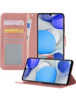 Samsung Galaxy A42 Hoesje Book Case Kunstleer Cover Hoes - Rose goud