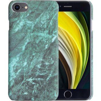 Apple iPhone SE (2020) Hoesje Marmer Telefoon Hoes Case Cover - Groen