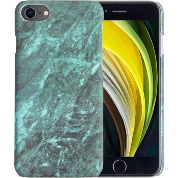 Apple iPhone 8 Hoesje Marmer Telefoon Hoes Case Cover - Groen