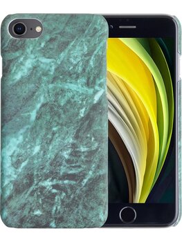 Apple iPhone 7 Hoesje Marmer Telefoon Hoes Case Cover - Groen