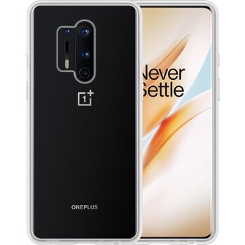 Betaalbare Hoesjes OnePlus 8 Pro Hoesje Siliconen Hoes Case Cover - Transparant