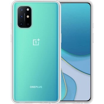 Betaalbare Hoesjes OnePlus 8T Hoesje Siliconen Hoes Case Cover - Transparant