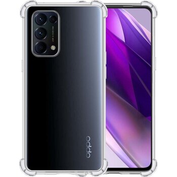 Betaalbare Hoesjes Oppo Find X3 Lite Hoesje Siliconen Shock Proof Hoes Case Cover - Transparant