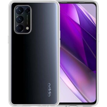 Betaalbare Hoesjes Oppo Find X3 Lite Hoesje Siliconen Hoes Case Cover - Transparant