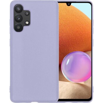 Samsung Galaxy A32 5G Hoesje Siliconen Hoes Case Cover - Lila