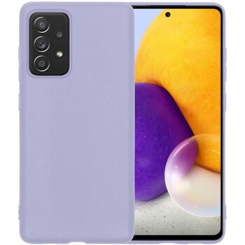 Betaalbare Hoesjes Samsung Galaxy A72 Hoesje Siliconen Hoes Case Cover - Lila