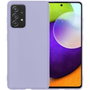 Betaalbare Hoesjes Samsung Galaxy A52 Hoesje Siliconen Hoes Case Cover - Lila