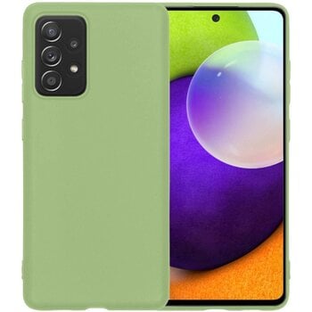 Betaalbare Hoesjes Samsung Galaxy A52 Hoesje Siliconen Hoes Case Cover - Groen