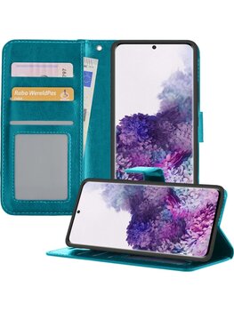 Samsung Galaxy S20 Hoesje Book Case Kunstleer Cover Hoes - Turquoise