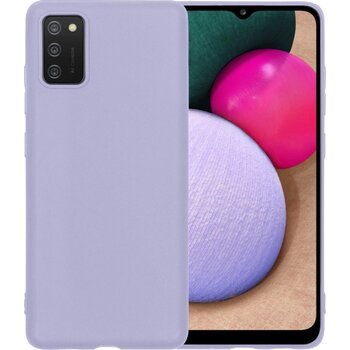 Samsung Galaxy A02s Hoesje Siliconen Hoes Case Cover - Lila