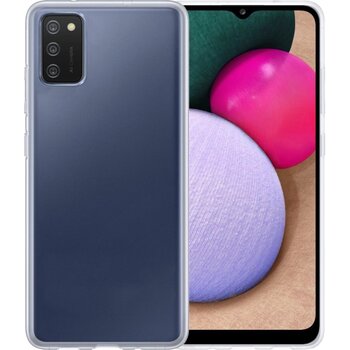 Betaalbare Hoesjes Samsung Galaxy A02s Hoesje Siliconen Hoes Case Cover - Transparant