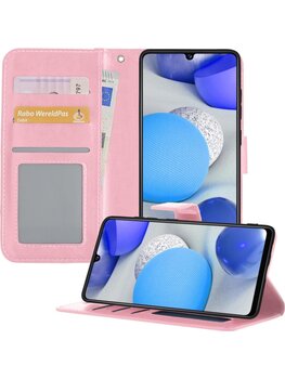 Samsung Galaxy A42 Hoesje Book Case Kunstleer Cover Hoes - Lichtroze