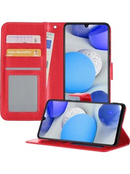 Samsung Galaxy A42 Hoesje Book Case Kunstleer Cover Hoes - Rood