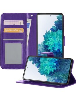 Samsung Galaxy S20 FE Hoesje Book Case Kunstleer Cover Hoes - Paars