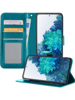 Samsung Galaxy S20 FE Hoesje Book Case Kunstleer Cover Hoes - Turquoise