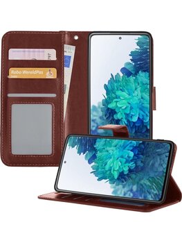 Samsung Galaxy S20 FE Hoesje Book Case Kunstleer Cover Hoes - Bruin