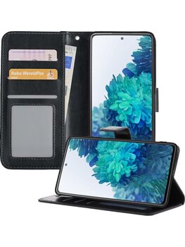 Samsung Galaxy S20 FE Hoesje Book Case Kunstleer Cover Hoes - Zwart