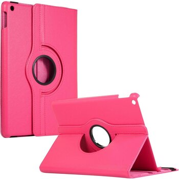 Betaalbare Hoesjes Apple iPad 7 10.2 (2019);Apple iPad 8 10.2 (2020) Hoesje Book Case - Donkerroze