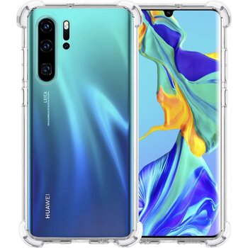 Huawei P30 Pro Hoesje Siliconen Shock Proof Hoes Case Cover - Transparant