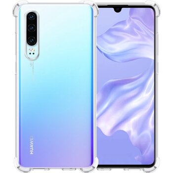 Huawei P30 Hoesje Siliconen Shock Proof Hoes Case Cover - Transparant