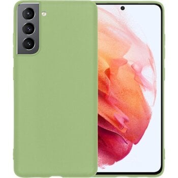 Betaalbare Hoesjes Samsung Galaxy S21 Plus Hoesje Siliconen Hoes Case Cover - Groen