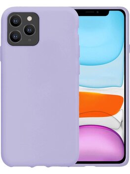 Apple iPhone 11 Pro Hoesje Siliconen Hoes Case Cover - Lila