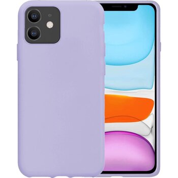 Apple iPhone 11 Hoesje Siliconen Hoes Case Cover - Lila