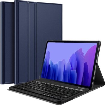 Betaalbare Hoesjes Samsung Galaxy Tab A7 2020 Hoesje Toetsenbord Keyboard Hoes - Donkerblauw