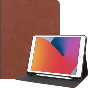 Betaalbare Hoesjes Apple iPad 8 10.2 (2020); Apple iPad 7 10.2 (2019) Hoesje Book Case - Bruin