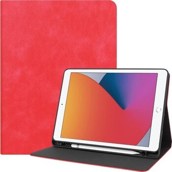 Betaalbare Hoesjes Apple iPad 8 10.2 (2020) Hoesje Book Case - Rood