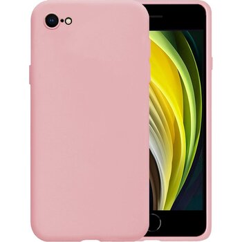 Apple iPhone 8 Hoesje Siliconen Hoes Case Cover - Lichtroze