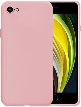 Apple iPhone 7 Hoesje Siliconen Hoes Case Cover - Lichtroze