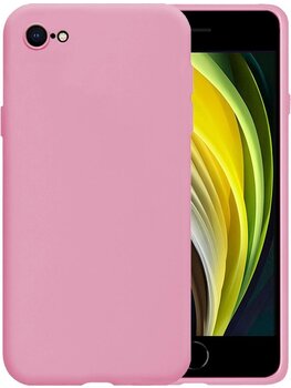 Apple iPhone 7 Hoesje Siliconen Hoes Case Cover - Donkerroze