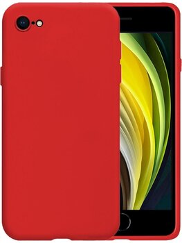 Apple iPhone 7 Hoesje Siliconen Hoes Case Cover - Rood