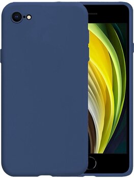 Apple iPhone 7 Hoesje Siliconen Hoes Case Cover - Donkerblauw