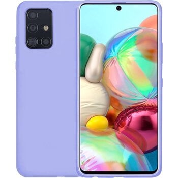 Betaalbare Hoesjes Samsung Galaxy A71 Hoesje Siliconen Hoes Case Cover - Lila