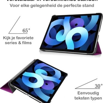 Apple iPad Air 4 10.9 (2020) Hoesje Book Case - Paars