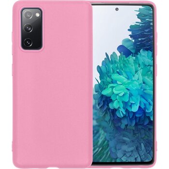 Samsung Galaxy S20 FE Hoesje Siliconen Hoes Case Cover - Lichtroze