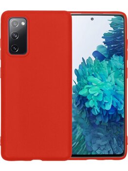 Samsung Galaxy S20 FE Hoesje Siliconen Hoes Case Cover - Rood