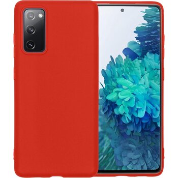 Samsung Galaxy S20 FE Hoesje Siliconen Hoes Case Cover - Rood