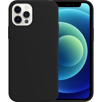 Apple iPhone 12 Pro Hoesje Siliconen Hoes Case Cover - Zwart