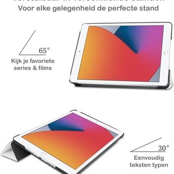 Apple iPad 8 10.2 (2020) Hoesje Book Case - Wit