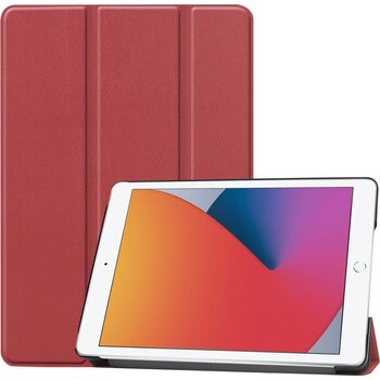 Betaalbare Hoesjes Apple iPad 8 10.2 (2020) Hoesje Book Case - Donkerrood