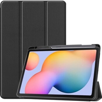 Betaalbare Hoesjes Samsung Galaxy Tab S6 Lite Hoesje Book Case - Zwart