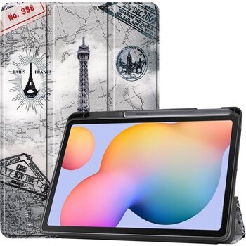 Betaalbare Hoesjes Samsung Galaxy Tab S6 Lite Hoesje Book Case - Eiffeltoren