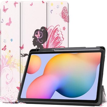 Betaalbare Hoesjes Samsung Galaxy Tab S6 Lite Hoesje Book Case - Vlinders