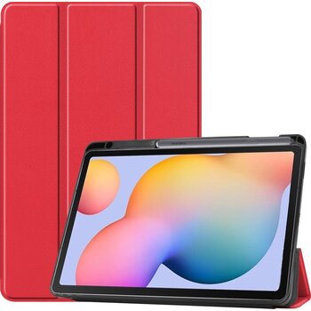 Betaalbare Hoesjes Samsung Galaxy Tab S6 Lite Hoesje Book Case - Rood