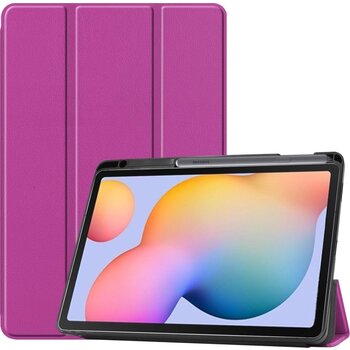 Betaalbare Hoesjes Samsung Galaxy Tab S6 Lite Hoesje Book Case - Paars