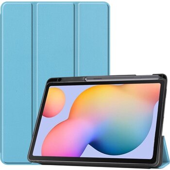 Betaalbare Hoesjes Samsung Galaxy Tab S6 Lite Hoesje Book Case - Lichtblauw